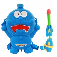 Holi Pichkari Back Pack Cartoon Tank Squirter F48 - Blue